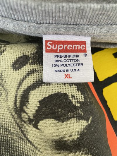 SUPREME NEW YORK LITTLE RICHARD SS12 GRAY T-SHIRT [XL]