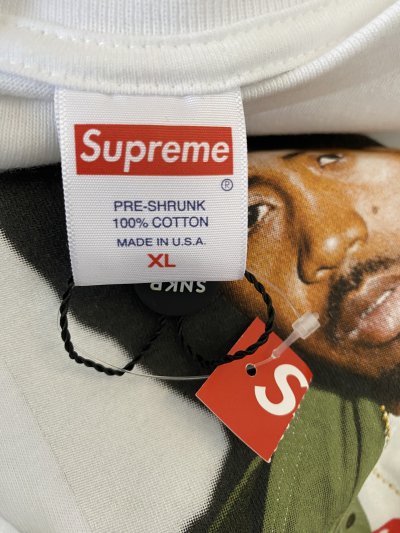 SUPREME NASTY NAS PHOTO FW17 WHITE T-SHIRT [XL]