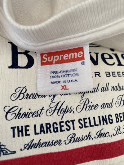 SUPREME X BUDWEISER LOGO SS09 T-SHIRT [XL]