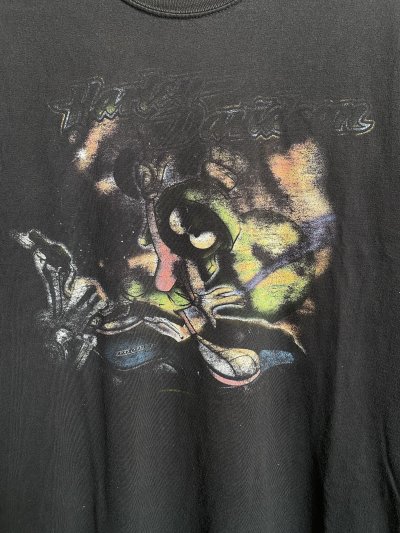 VTG MARVIN THE MARTIAN HARLEY FADED SCREEN T-SHIRT [L]