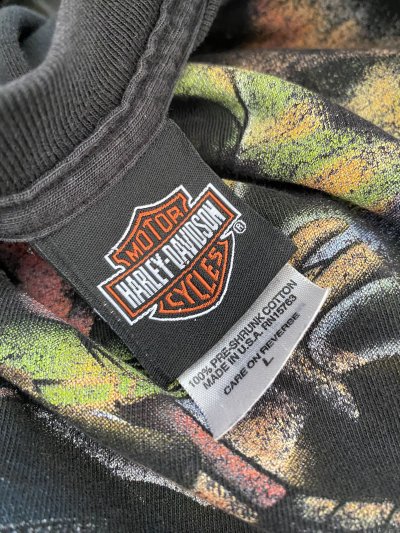 VTG MARVIN THE MARTIAN HARLEY FADED SCREEN T-SHIRT [L]