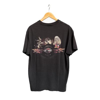 VTG MARVIN THE MARTIAN HARLEY FADED SCREEN T-SHIRT [L]