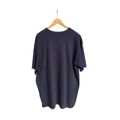 SUPREME UPSIDE DOWN NAVY T-SHIRT [XL]