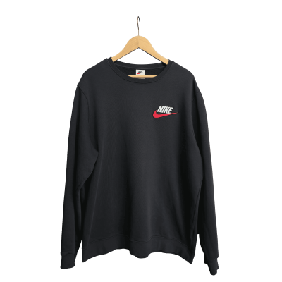 SUPREME NIKE CREWNECK BLACK FW18 [XL]