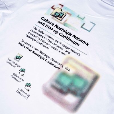 NC DIAL-UP CONNECT BOXY TEE (WHITE)