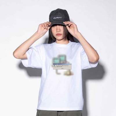 NC DIAL-UP CONNECT BOXY TEE (WHITE)