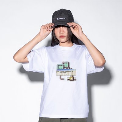 NC DIAL-UP CONNECT BOXY TEE (WHITE)