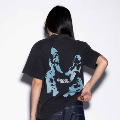 NC BASIC 4X4 BOXY TEE (BLACK FADED)