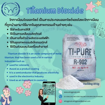 ไททาเนี่ยมไดออกไซด์ ,  Titanium Dioxide สารให้สีขาว