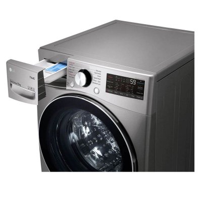 (จัดส่งฟรีพร้อมติดตั้ง) LG เครื่องซักผ้าฝาหน้า ระบบ AI DD™ พร้อม Smart WI-FI control ความจุซัก 15 กก. รุ่น F2515STGV