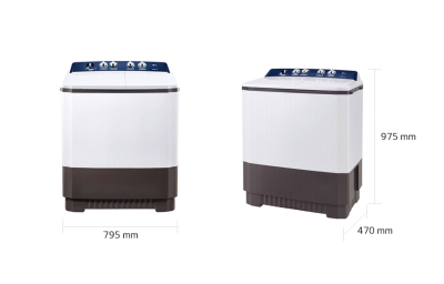 (จัดส่งฟรีพร้อมติดตั้ง) LG เครื่องซักผ้า 2 ถัง TT10NARG ซัก 10 กก. ถังปั่นหมาด 8 กก.