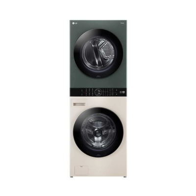(จัดส่งฟรีพร้อมติดตั้ง) LG ตู้ซักผ้าและอบผ้าฝาหน้า WashTower ซัก 14 กก./อบ 10 กก. รุ่น WT1410NHEG สีเขียวเบจ