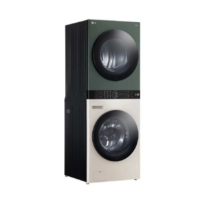 (จัดส่งฟรีพร้อมติดตั้ง) LG ตู้ซักผ้าและอบผ้าฝาหน้า WashTower  ซัก 21 กก./อบ 16 กก. รุ่น WT2116SHEG  สีเขียวเบจ