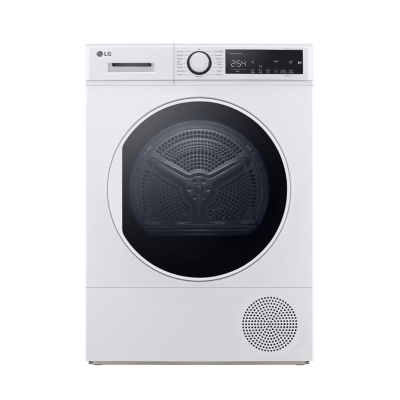 (จัดส่งฟรีพร้อมติดตั้ง) LG เครื่องอบผ้าฝาหน้า ความจุซัก 8 กก.รุ่น RD08NHP5W HEAT PUMP สีขาว