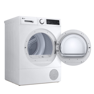 (จัดส่งฟรีพร้อมติดตั้ง) LG เครื่องอบผ้าฝาหน้า ความจุซัก 8 กก.รุ่น RD08NHP5W HEAT PUMP สีขาว