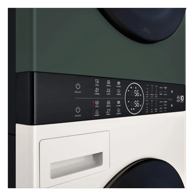 (จัดส่งฟรีพร้อมติดตั้ง) LG ตู้ซักผ้าและอบผ้าฝาหน้า WashTower ซัก 14 กก./อบ 10 กก. รุ่น WT1410NHEG สีเขียวเบจ