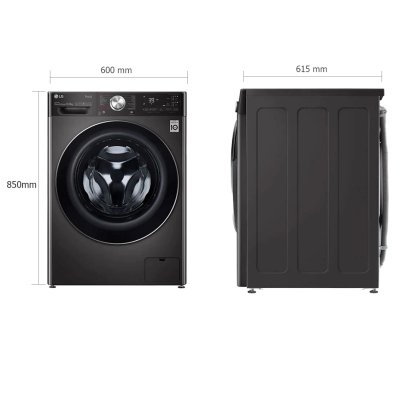 (จัดส่งฟรีพร้อมติดตั้ง) LG เครื่องซักผ้าฝาหน้า ระบบ AI DD™ ความจุซัก 24 กก.พร้อม Smart WI-FI รุ่น F2725SVRB สีดำ