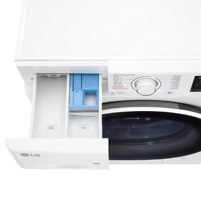 (จัดส่งฟรีพร้อมติดตั้ง) LG เครื่องซักผ้าฝาหน้า ระบบ AI DD™ ความจุซัก 10 กก.รุ่น FV1410S5WG1 สีขาว  พร้อม Smart Diagnosis ตรวจสอบปัญหาผ่านมือถือ