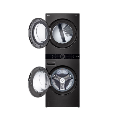 (จัดส่งฟรีพร้อมติดตั้ง) LG ตู้ซักผ้าและอบผ้าฝาหน้า WashTower ซัก 21 กก./อบ 16 กก. รุ่น WT2116SHBB  สีดำ
