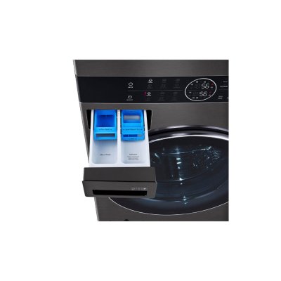 (จัดส่งฟรีพร้อมติดตั้ง) LG ตู้ซักผ้าและอบผ้าฝาหน้า WashTower ซัก 21 กก./อบ 16 กก. รุ่น WT2116SHBB  สีดำ