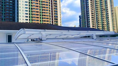 หลังคาเลื่อนโพลีคาร์บอเนต