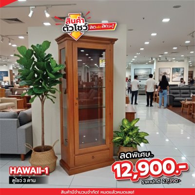 ตู้โชว์ 3 ด้าน "HAWAII-1"