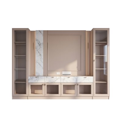 ตู้โชว์+ตู้วางทีวี  " รุ่น กระซิบรัก "