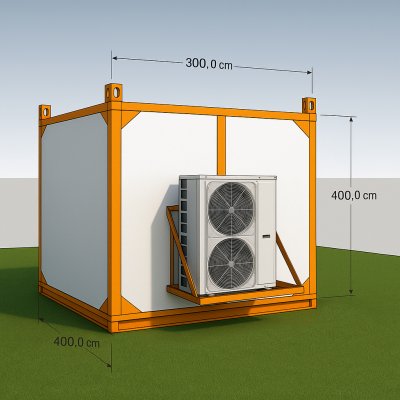 ห้องเย็น แบบแช่แข็ง Freezer Room ขนาด 300 x 400 x 300 cm.