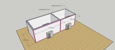 ห้องเย็น แบบ 2 ระบบ ขนาด 820 x 300 x 250 cm.