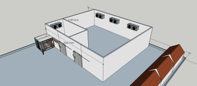 ห้องเย็น แบบ 2 ระบบ ขนาด 20 x 17 x 5.5 เมตร
