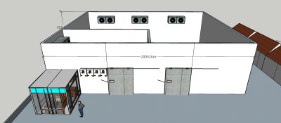 ห้องเย็น แบบ 2 ระบบ ขนาด 20 x 17 x 5.5 เมตร