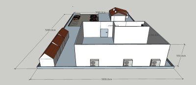 ห้องเย็น แบบ 2 ระบบ ขนาด 20 x 17 x 5.5 เมตร