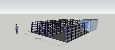 ไมโครแร็ค ขนาด 50x100x200 ซม. แบบ 5 ชั้น