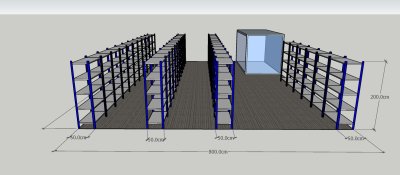 ไมโครแร็ค ขนาด 50x100x200 ซม. แบบ 5 ชั้น