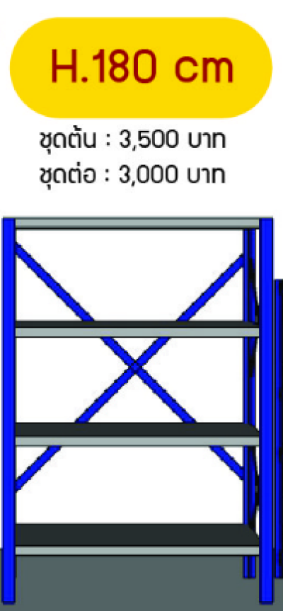 ชั้นวางของ แบบ Micro rack(ไมโครแร็ค)มือสอง รุ่นหนาสุด แผ่นชั้นกว้าง 120 cm.