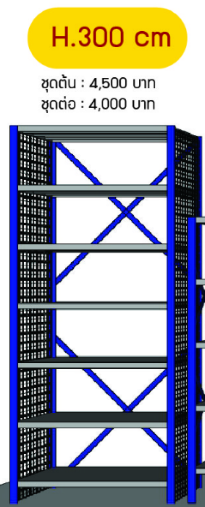 ชั้นวางของ แบบ Micro rack(ไมโครแร็ค)มือสอง รุ่นหนาสุด แผ่นชั้นกว้าง 120 cm.