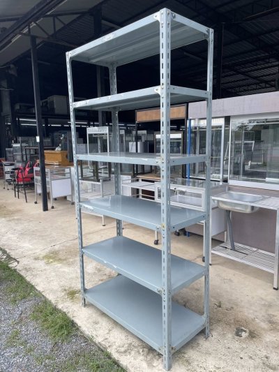 6 ชั้นเหล็กฉากโล่ง (ขนาด 46 x 100 x 210 cm) - มือสอง