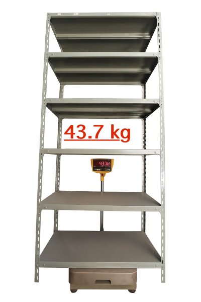 6 ชั้นเหล็กฉากโล่ง (ขนาด 46 x 100 x 210 cm) - มือสอง