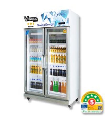 ตู้แช่มินิมาร์ท 2 ประตู ยี่ห้อ VJCOOL รุ่น DVV-02-110 ความจุ 689 ลิตร/ 24.3 คิว