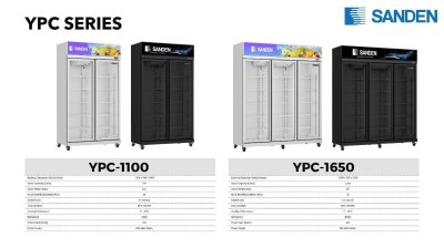 ตู้แช่ 2 ประตู ยี่ห้อ sanden รุ่น YPC-1100 (BK) สีดำ ตู้แช่ 2 ประตู ยี่ห้อ sanden รุ่น YPC-1100 (BK) สีดำ