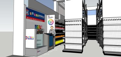 ชั้นวางสินค้า แบบร้านวัสดุก่อสร้าง