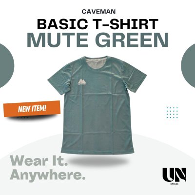 CAVEMAN BASIC T-SHIRT - MUTE GREEN