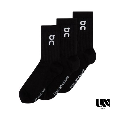 ON LOGO SOCK HIGH 3P - BLACK