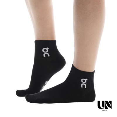 ON LOGO SOCK MID 3P - BLACK