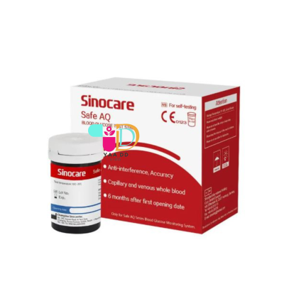 ซิโนแคร์ แผ่นตรวจน้ำตาล รุ่น Safe AQ Smart (1 กล่อง 50 ชิ้น)  SINOCARE