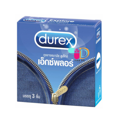 ดูเร็กซ์ เอ็กซ์พลอร์ ถุงยางอนามัย 52.5 มม.3ชิ้น   DUREX EXPLORE