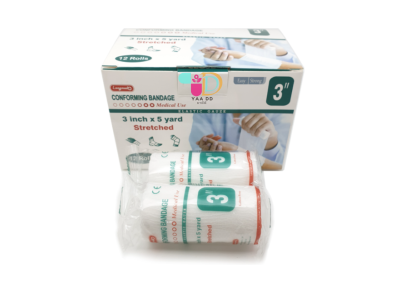 ลองเมด ผ้าก๊อซม้วน ขนาด 3 นิ้ว x 5 หลา  LONGMED CONFORMING BANDAGE