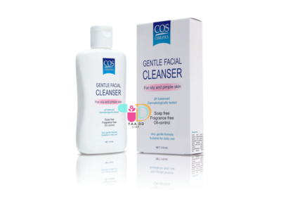 เจลล้างหน้า ซีโอเอส คอสซูติก คลีนเซอร์ สำหรับผิวมัน ผิวเป็นสิว สีชมพู COS GENTLE FACIAL CLEANSER OILY&ACNE SKIN 110ML.
