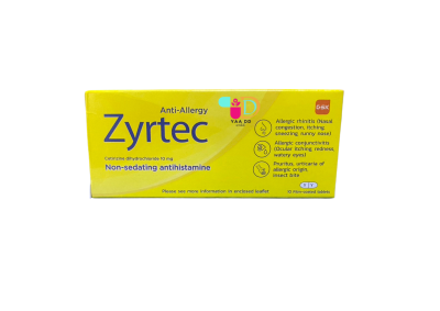 ซีร์เทค ZYRTEC ยาแก้แพ้ ขนาด 10 มก.