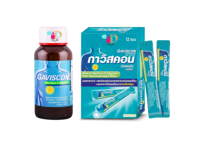 กาวิสคอน เป๊ปเปอร์มินท์ ชนิดซอง / ชนิดขวด สีฟ้า GAVISCON PEPPERMINT